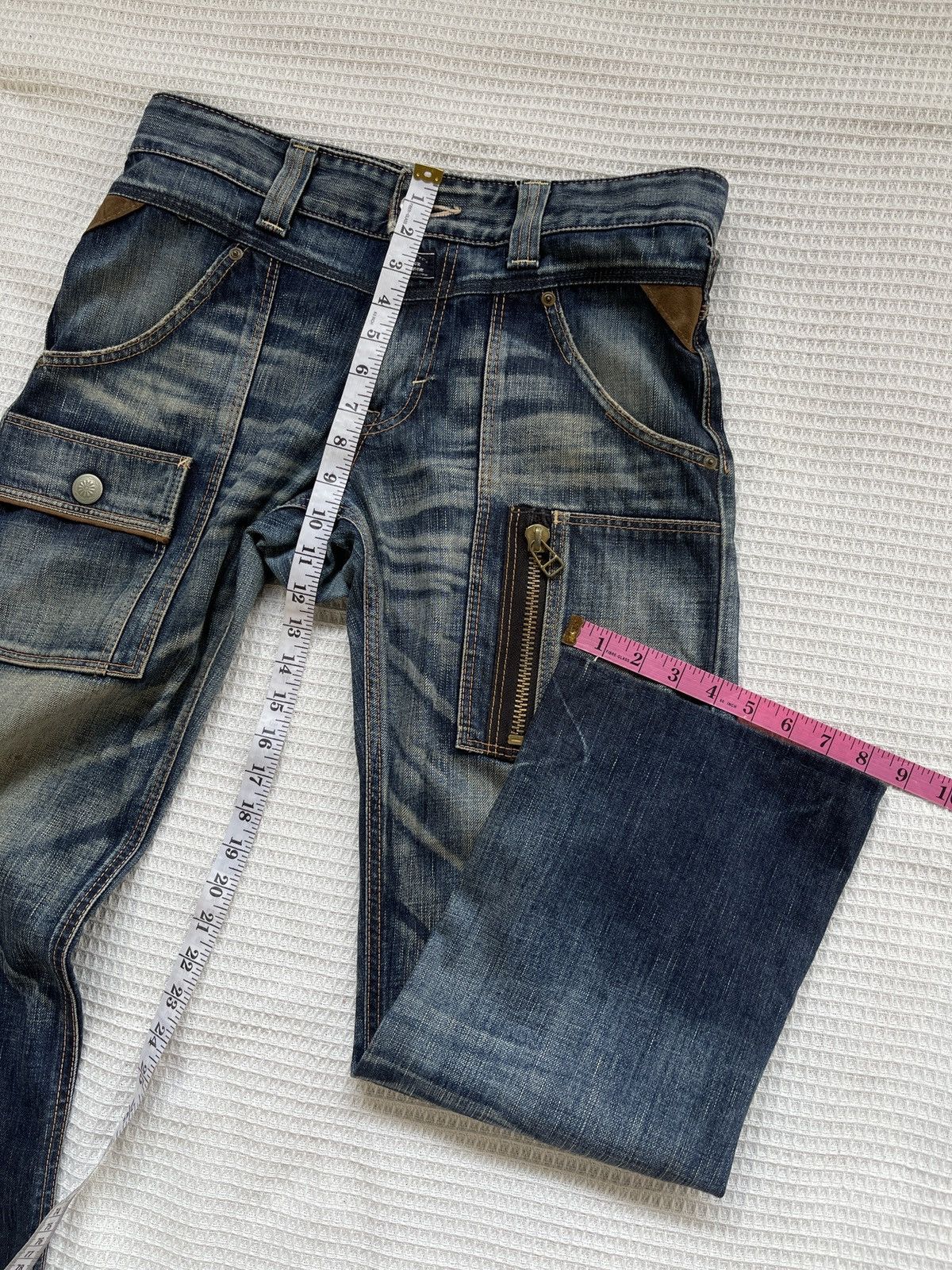 Edwin Last Drop🔥Rare🔥Vintage EDWIN BLUE TRIP Bush Pant Jeans Size US 33 - 14 Thumbnail