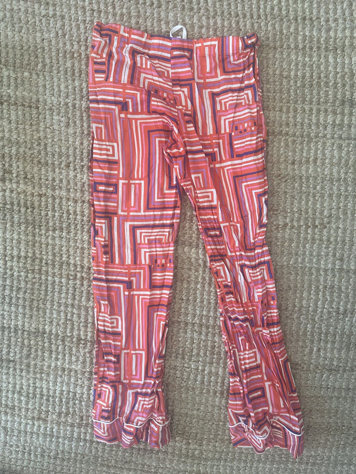 Other Natori Multicolor Geometric Drawstring Cotton Pants Size XS Size 25" / US 0 / IT 36 - 3 Thumbnail