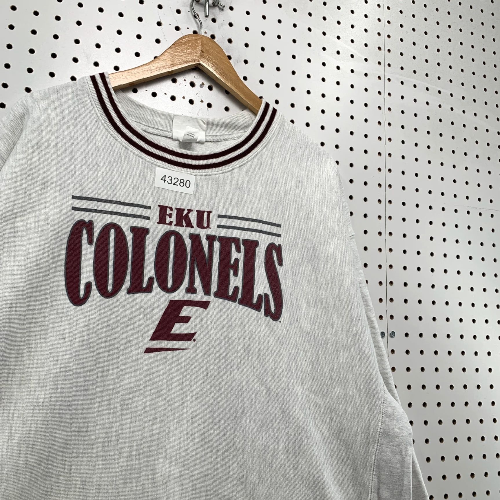 Champion VINTAGE Champion EKU Colonels Crewneck Sweatshirt Mens 2XL Gray Reverse Weave Sweatshirt Size US XXL / EU 58 / 5 - 3 Thumbnail