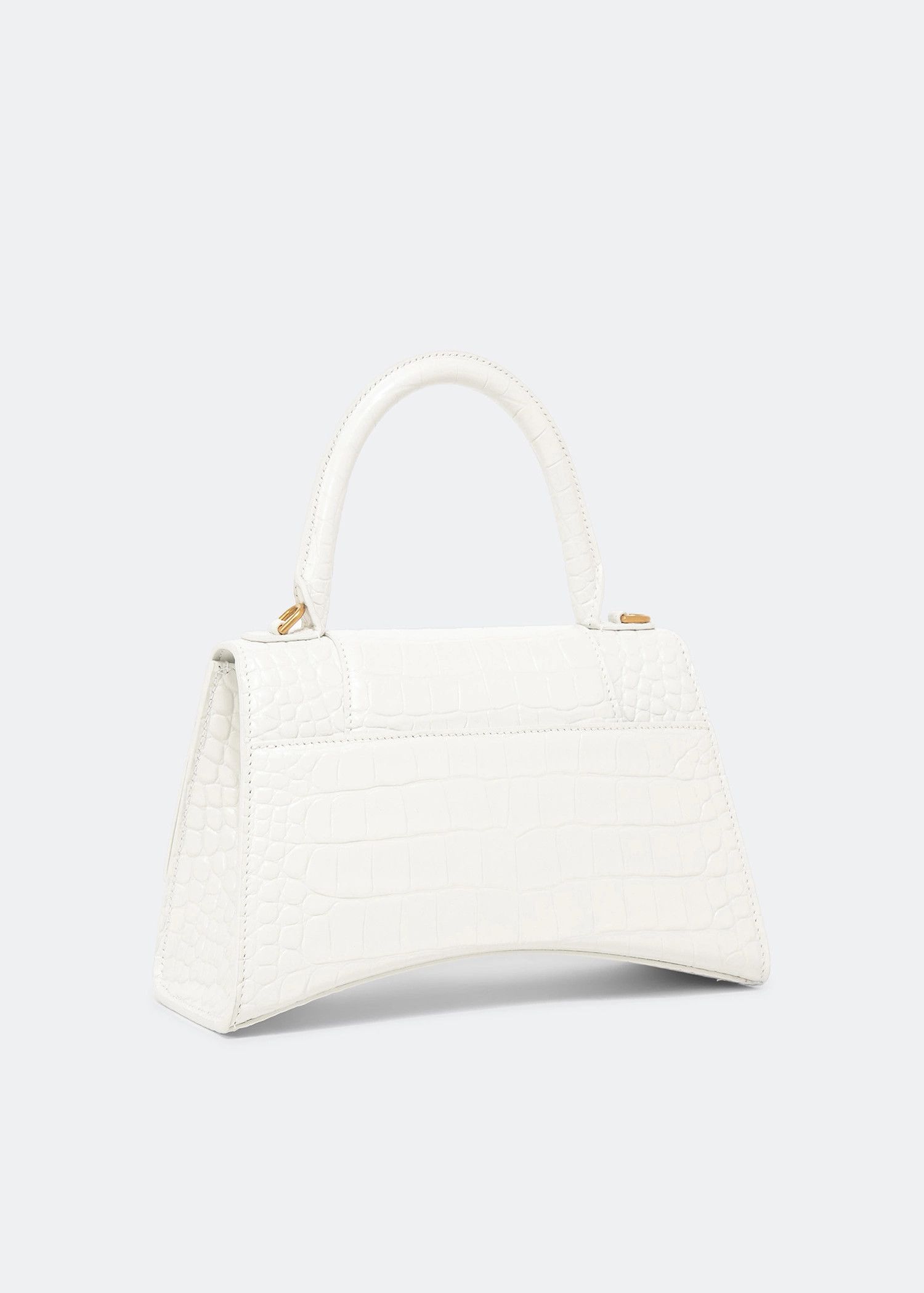 Balenciaga o1tr1nto0326 Size: OS / Hourglass Small Handle Bag in White Size ONE SIZE - 3 Thumbnail