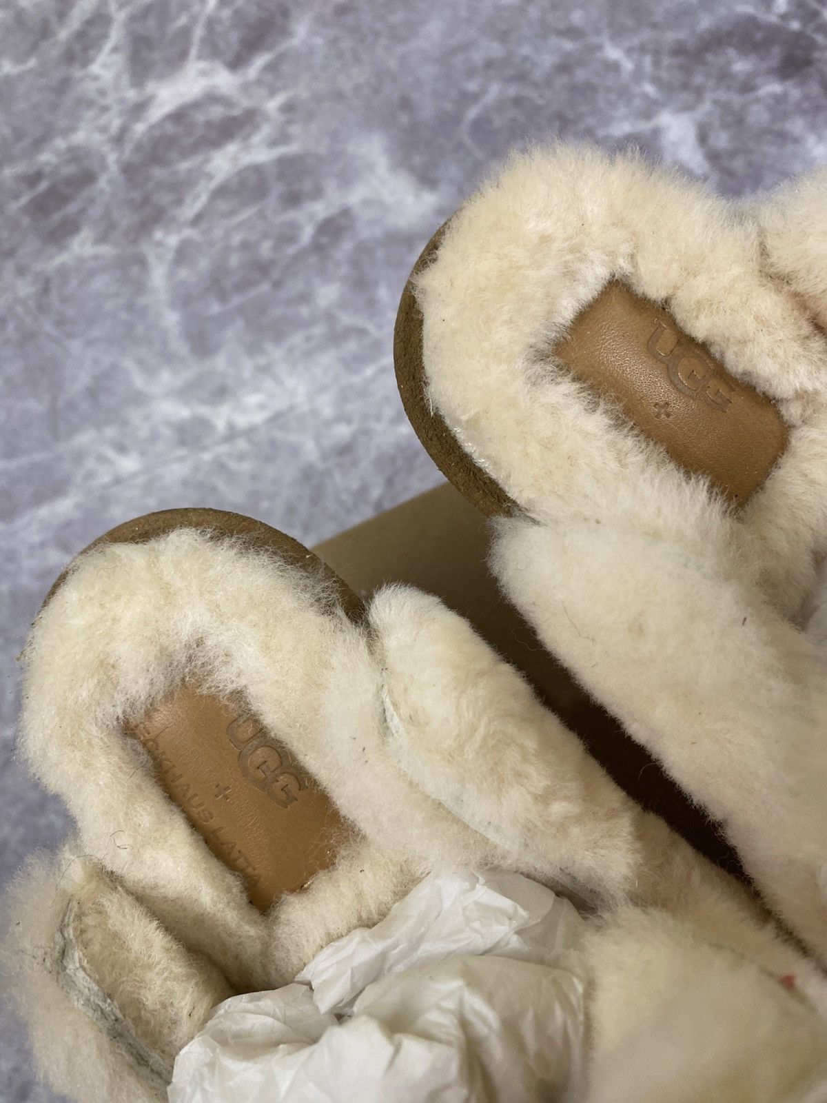 Eckhaus Latta Ugg x Eckhaus Latta Sheepskin Fur Open Toe Heel Mules Size US 7 / IT 37 - 3 Thumbnail