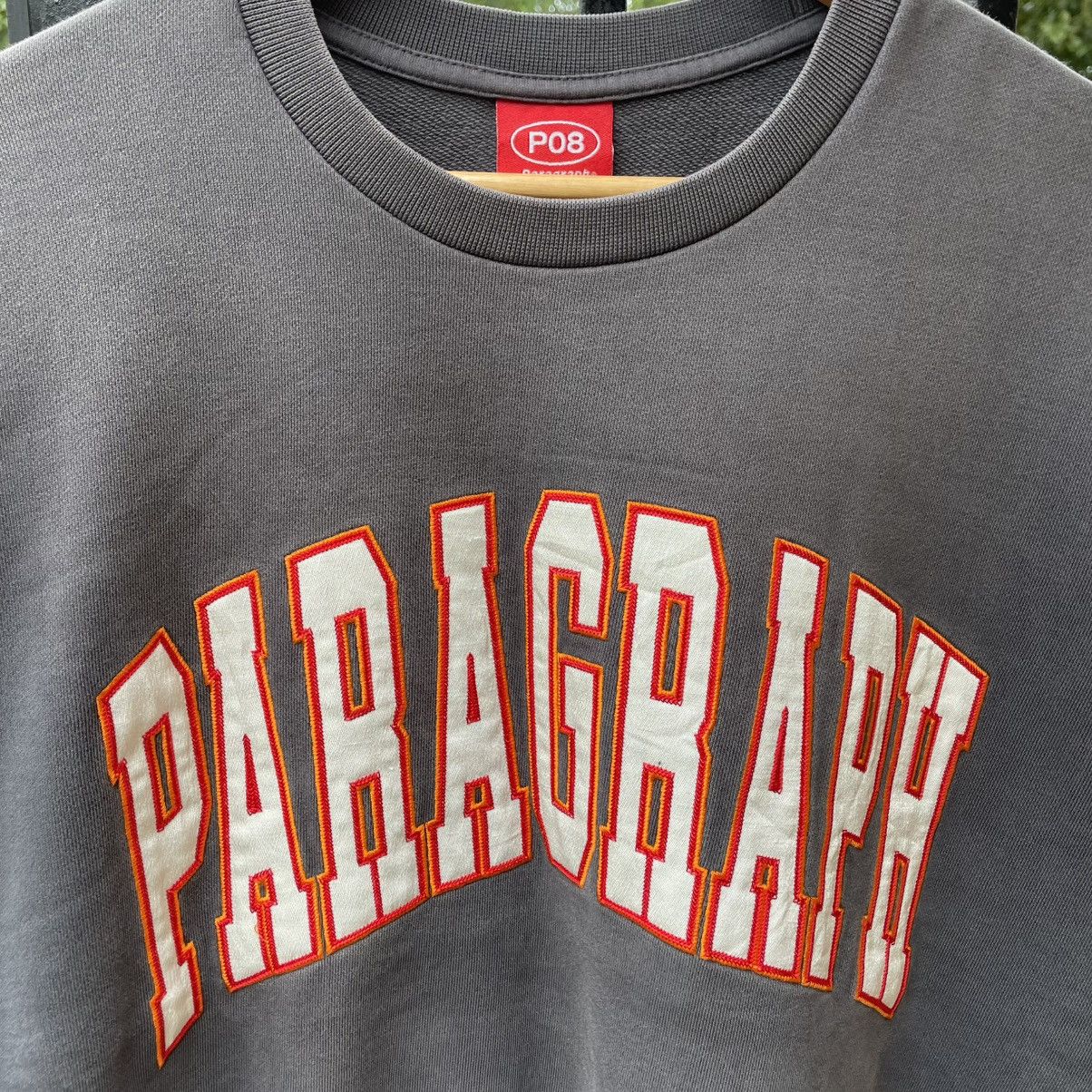 Japanese Brand 🔥Paragraph Embroidered Spelllout Crewneck Boxy Sweatshirt Size US XL / EU 56 / 4 - 6 Thumbnail
