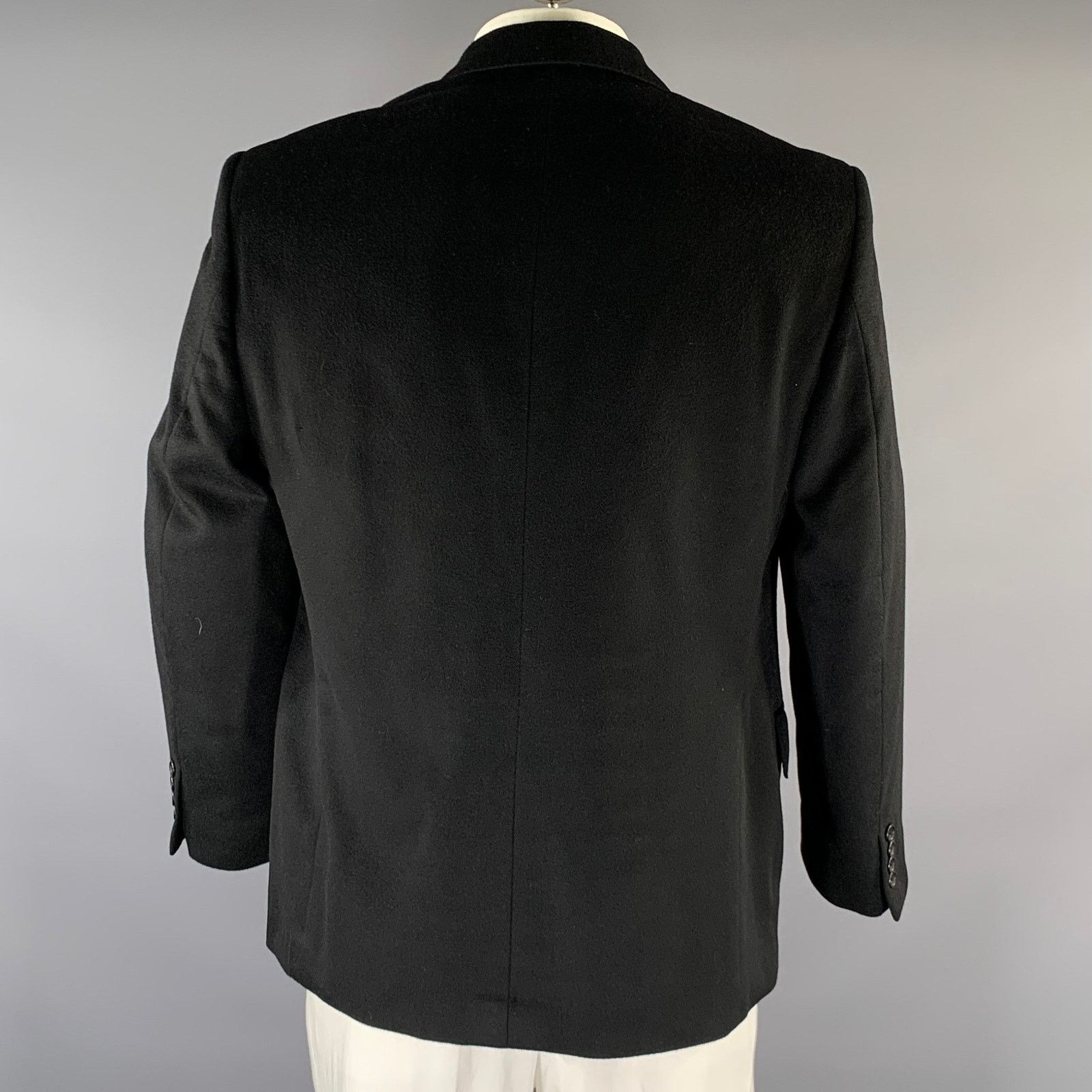 Other PETER PANOS 44 Black Cashmere Notch Lapel Sport Coat Size 44R - 3 Thumbnail