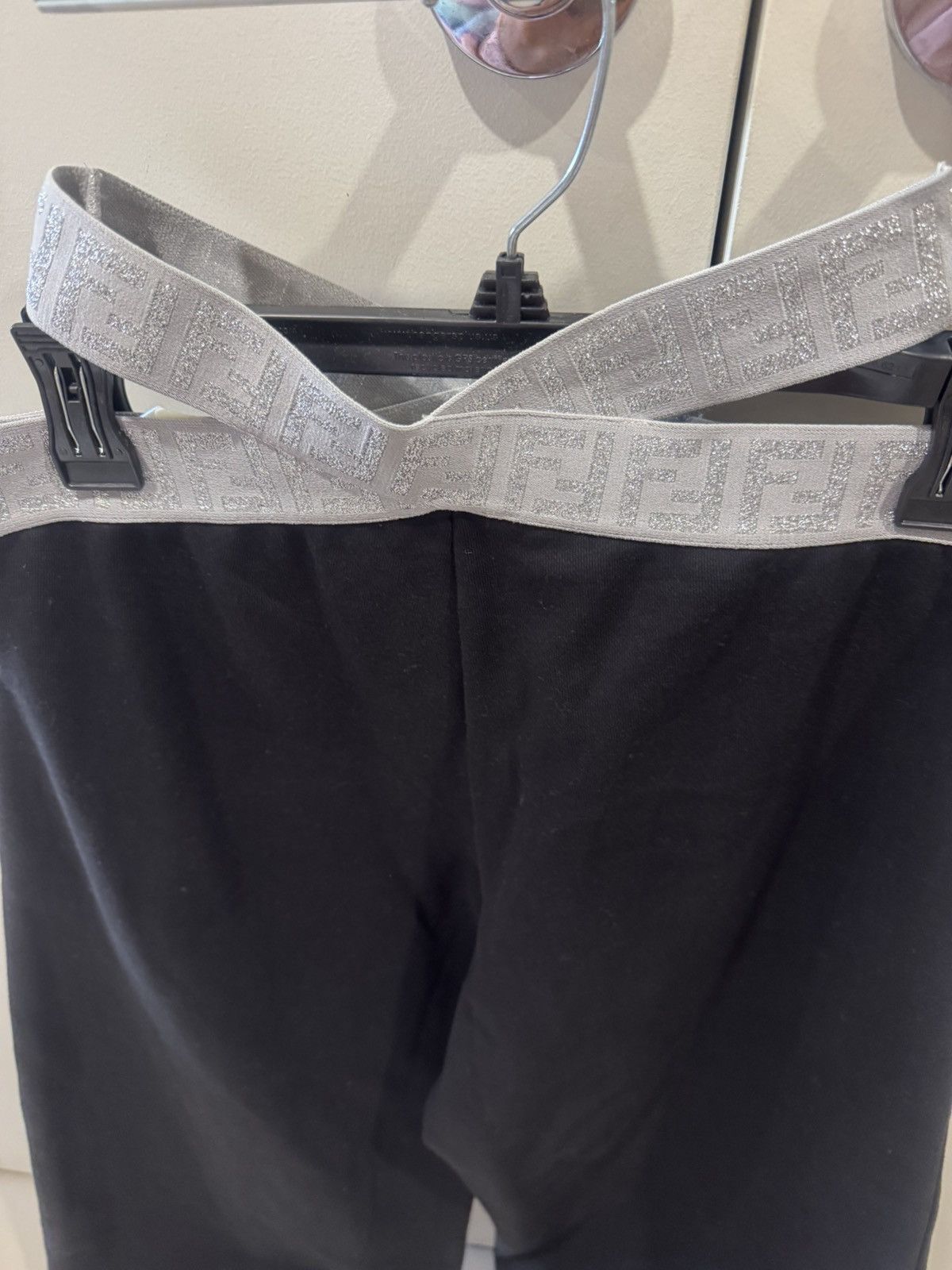 Fendi Fendi Black and Grey Logo Trouser Size Kids 12+ Size 26" / US 2 / IT 38 - 4 Thumbnail