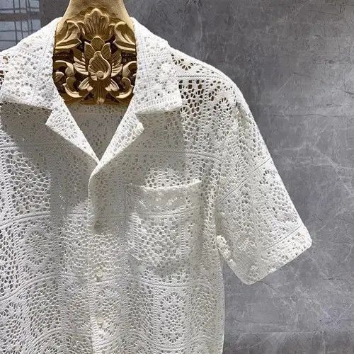Japanese Brand Mikami x Kyono Hollow Out Crochet Shirt Size US M / EU 48-50 / 2 - 3 Thumbnail