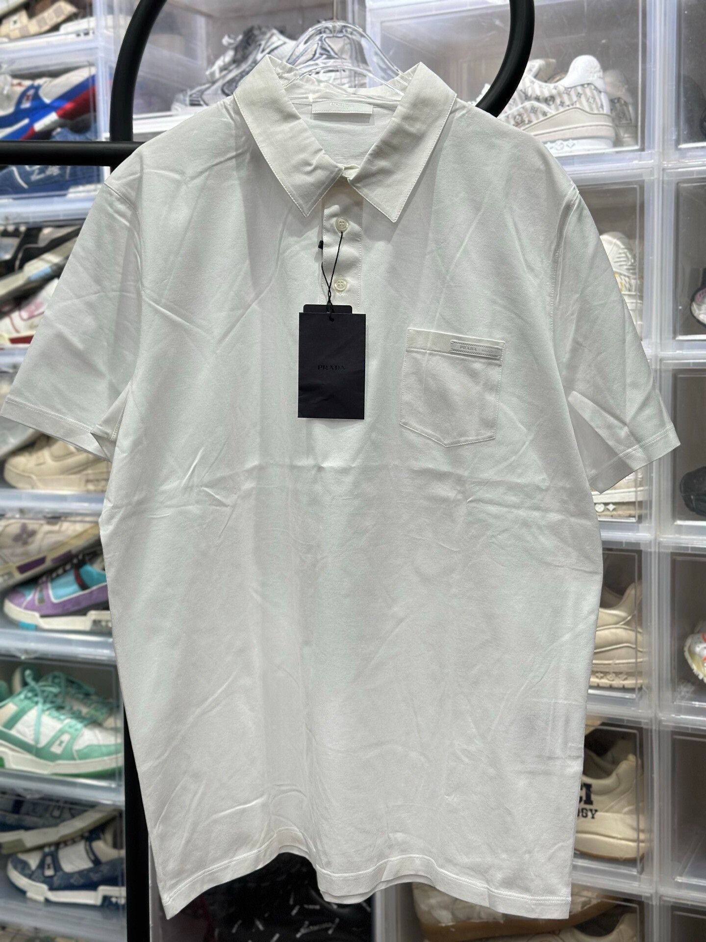 Prada Prada White Polo XXL Men Size US XXL / EU 58 / 5 - 1 Thumbnail