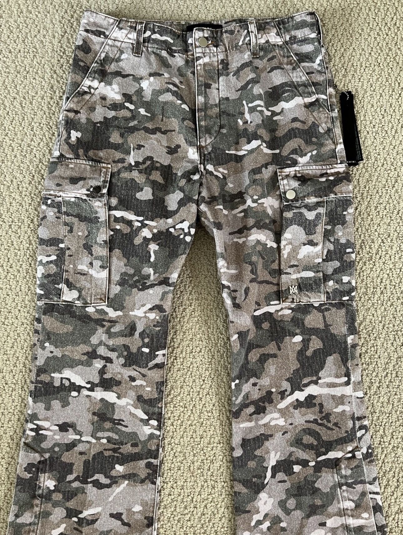 Amiri Amiri M65 Kick Flare Denim Camo Jeans size 30 Size US 30 / EU 46 - 3 Thumbnail