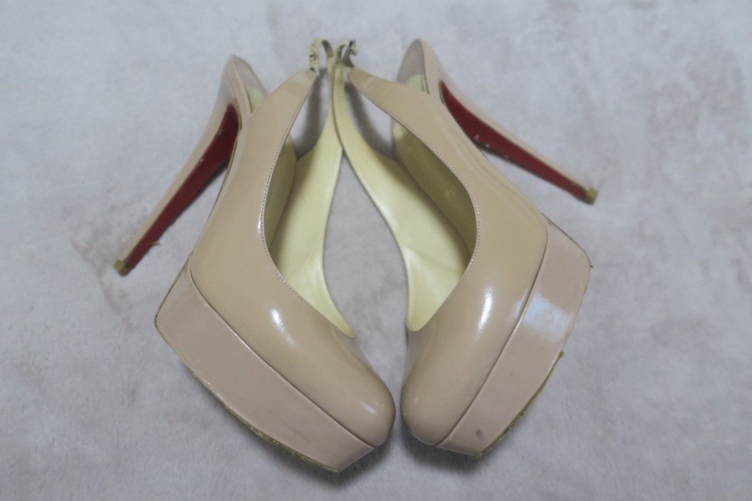 Christian Louboutin Nude Platfom Pumps Size US 8.5 / IT 38.5 - 5 Thumbnail
