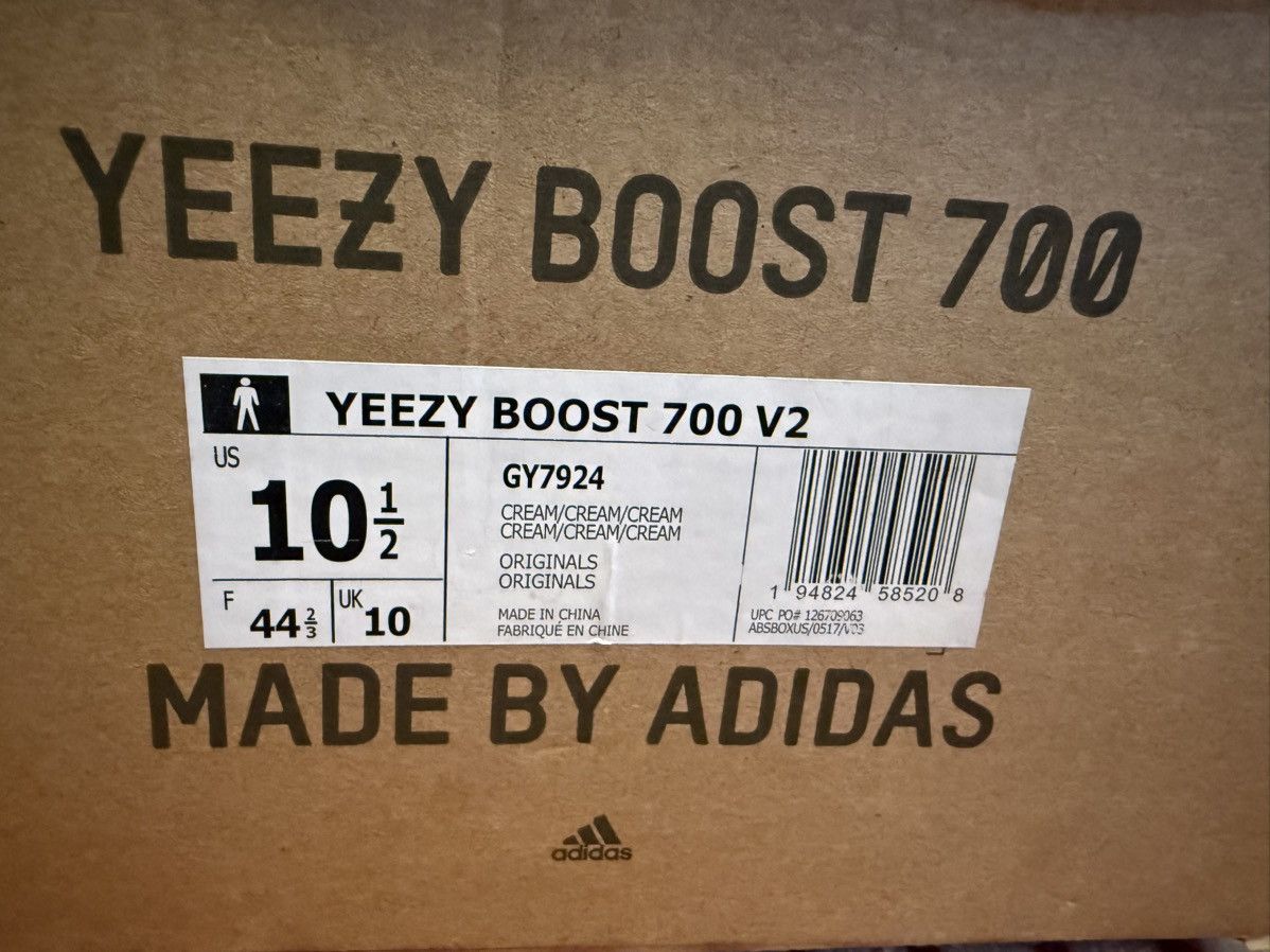 Yeezy Adidas Yeezy Boost 700 V2 ‘Cream’ Size US 10.5 / EU 43-44 - 9 Thumbnail