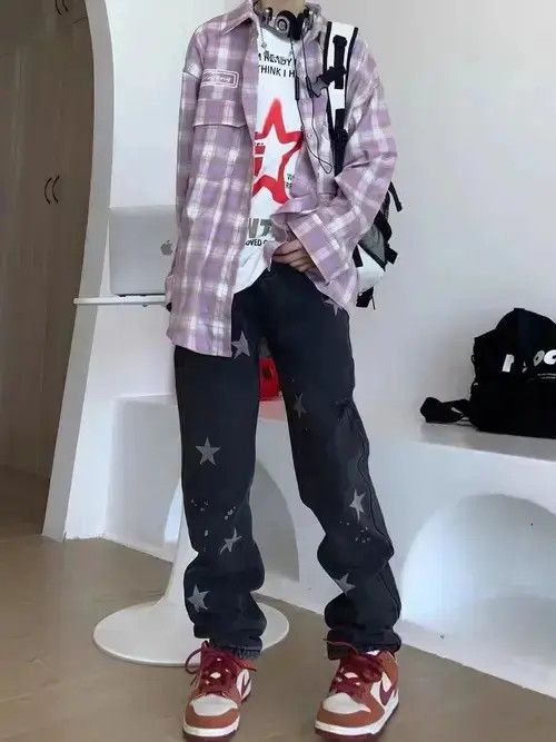 Japanese Brand Vintage washed star print design rare casual jeans Size US 32 / EU 48 - 4 Thumbnail
