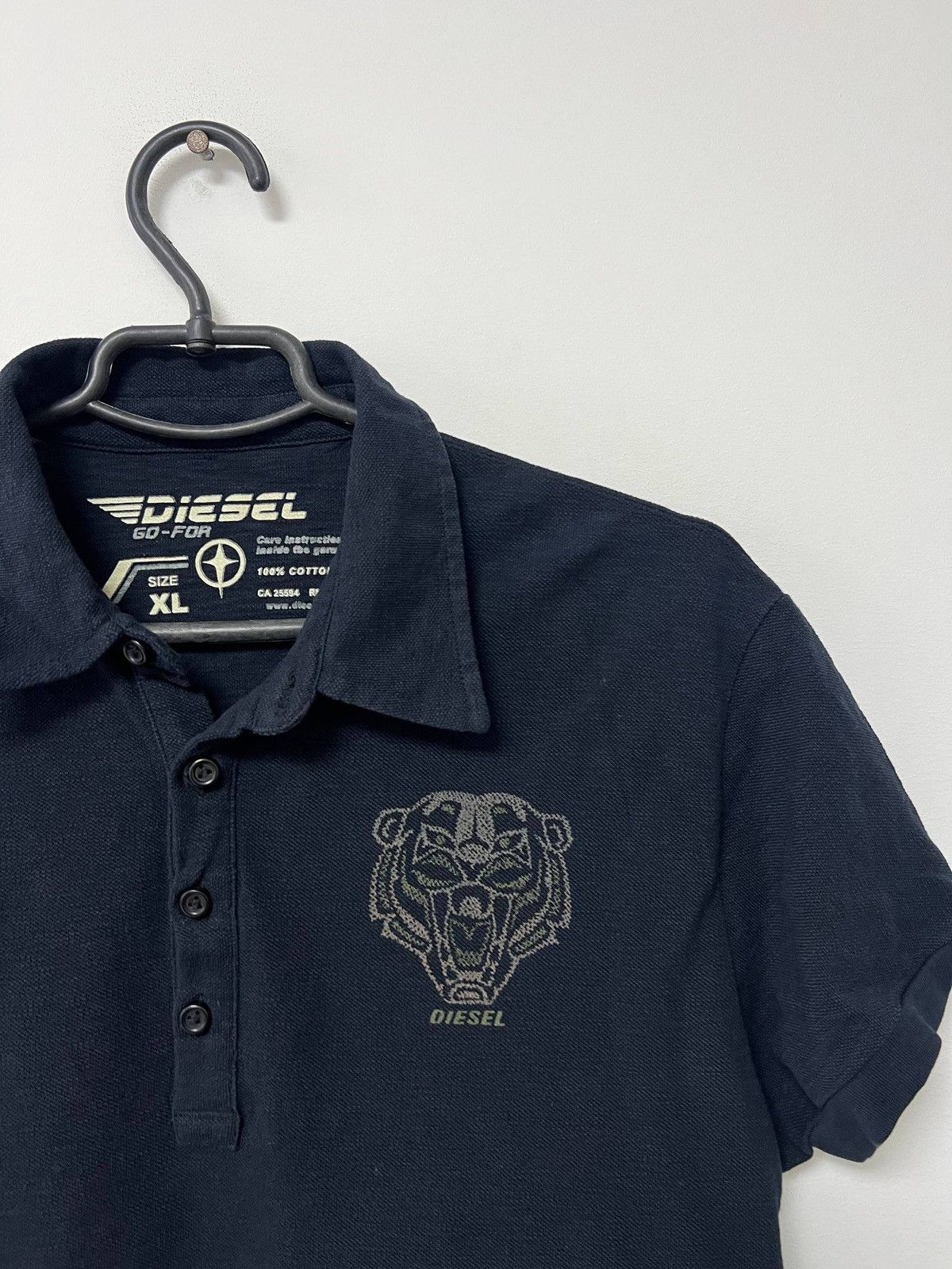 Diesel Vintage Diesel Tiger Polo Shirt Logo Y2K Rare Luxury USA XL Size US XL / EU 56 / 4 - 3 Thumbnail