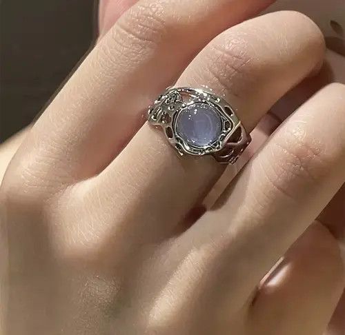 Other Electro Ring Crystal Stone Silver Abstract Star Pop Fantasy Size ONE SIZE - 2 Thumbnail