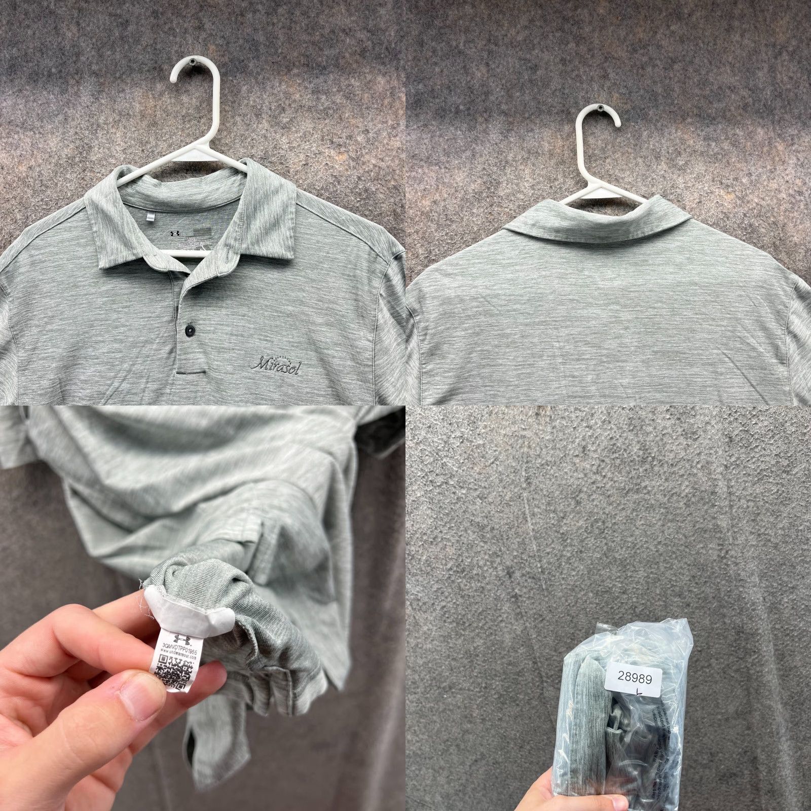 Under Armour Under Armour Polo Shirt Mens L Heather Gray HeatGear Golf Golfer Mirasol Vintage Regular Button Logo Size US L / EU 52-54 / 3 - 8 Thumbnail