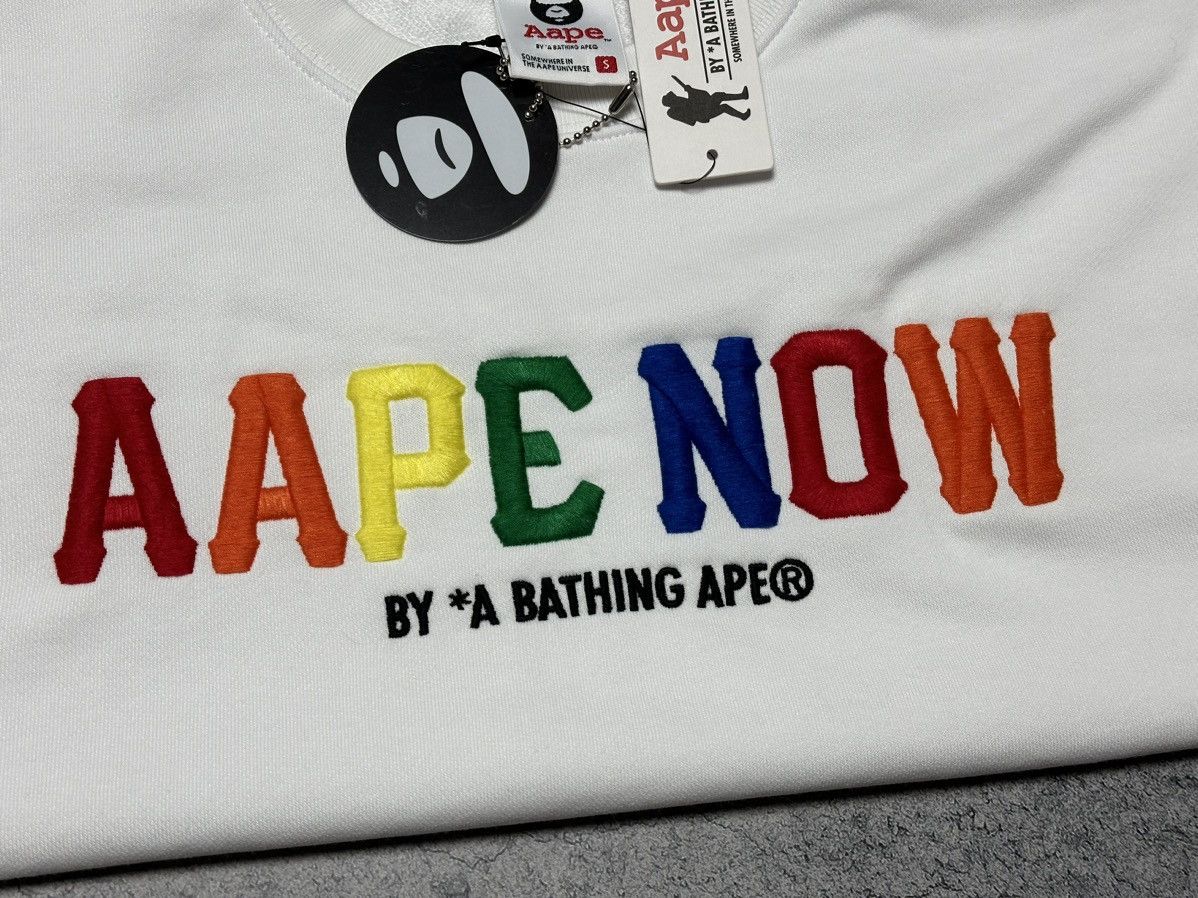 Aape Bape AAPE NOW Rainbow Logo Sweatshirt Tee Size US S / EU 44-46 / 1 - 5 Thumbnail