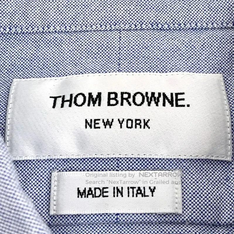 Thom Browne Thom Browne Blue Cotton Men's Shirt . Size US S / EU 44-46 / 1 - 7 Thumbnail