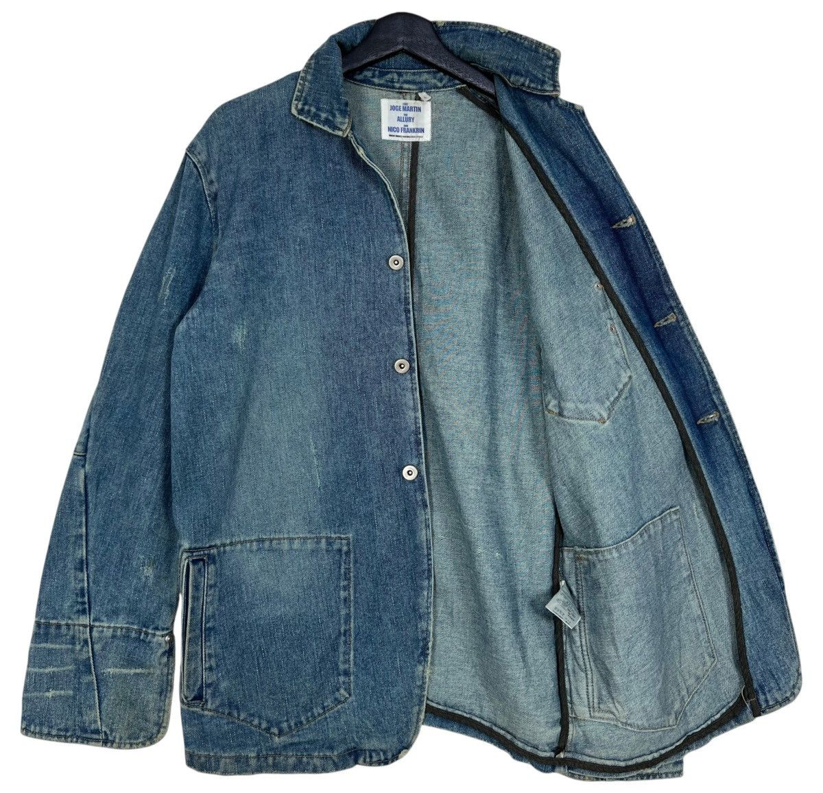 Japanese Brand Vintage Joge Martin Distressed Denim Chore Jacket Size US L / EU 52-54 / 3 - 3 Thumbnail