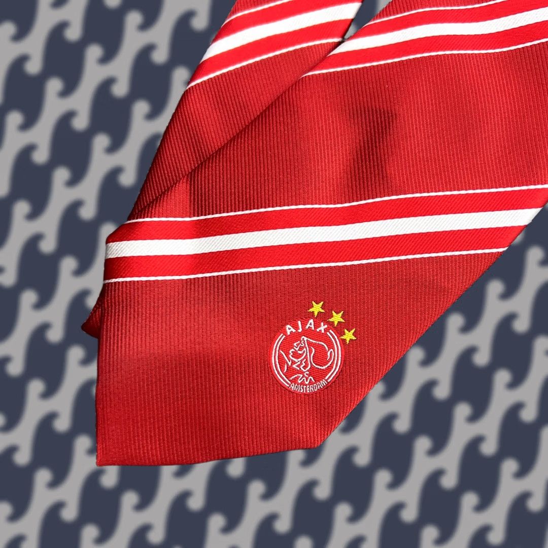 Vintage Ajax Amsterdam Official Necktile Gift Box Football Present Merchandise Red Tie Men Silk Vintage: N/A Size ONE SIZE - 1 Thumbnail