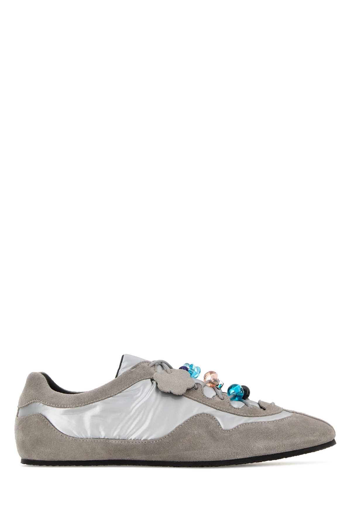 Cecilie Bahnsen Grey Fabric And Suede Blaise Sneakers Size US 10 / IT 40 - 1 Thumbnail