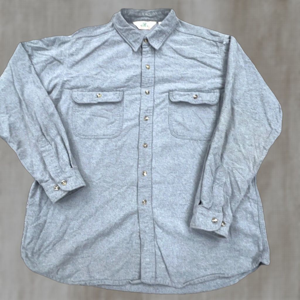 Vintage VINTAGE RedHead Shirt Men XL Gray Button Up Chamois Cloth Thick Heavy Camp Y2K Size US XL / EU 56 / 4 - 1 Thumbnail
