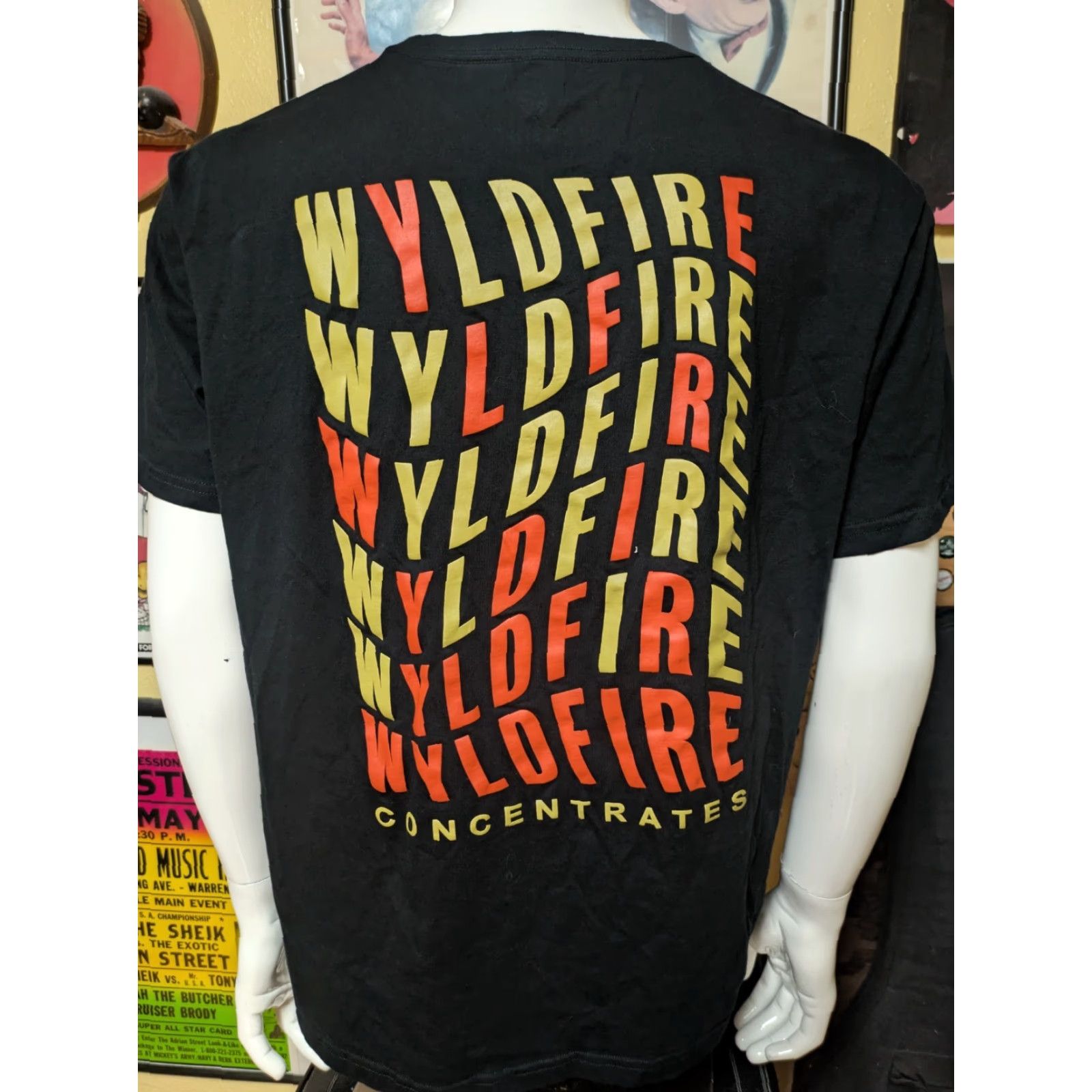 Vintage VINTAGE Wyldfire Concentrates Stay Wyld Logo T Shirt XL Black Men's Graphic Tee Short Sleeve Crew Neck Cotton Size US XL / EU 56 / 4 - 3 Thumbnail