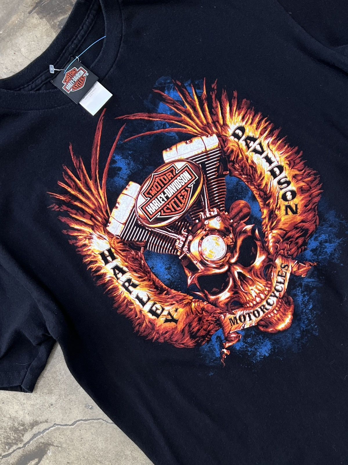 Harley Davidson Vintage Harley Davidson Pags Skull Winnhead Florida Large Size US L / EU 52-54 / 3 - 1 Thumbnail