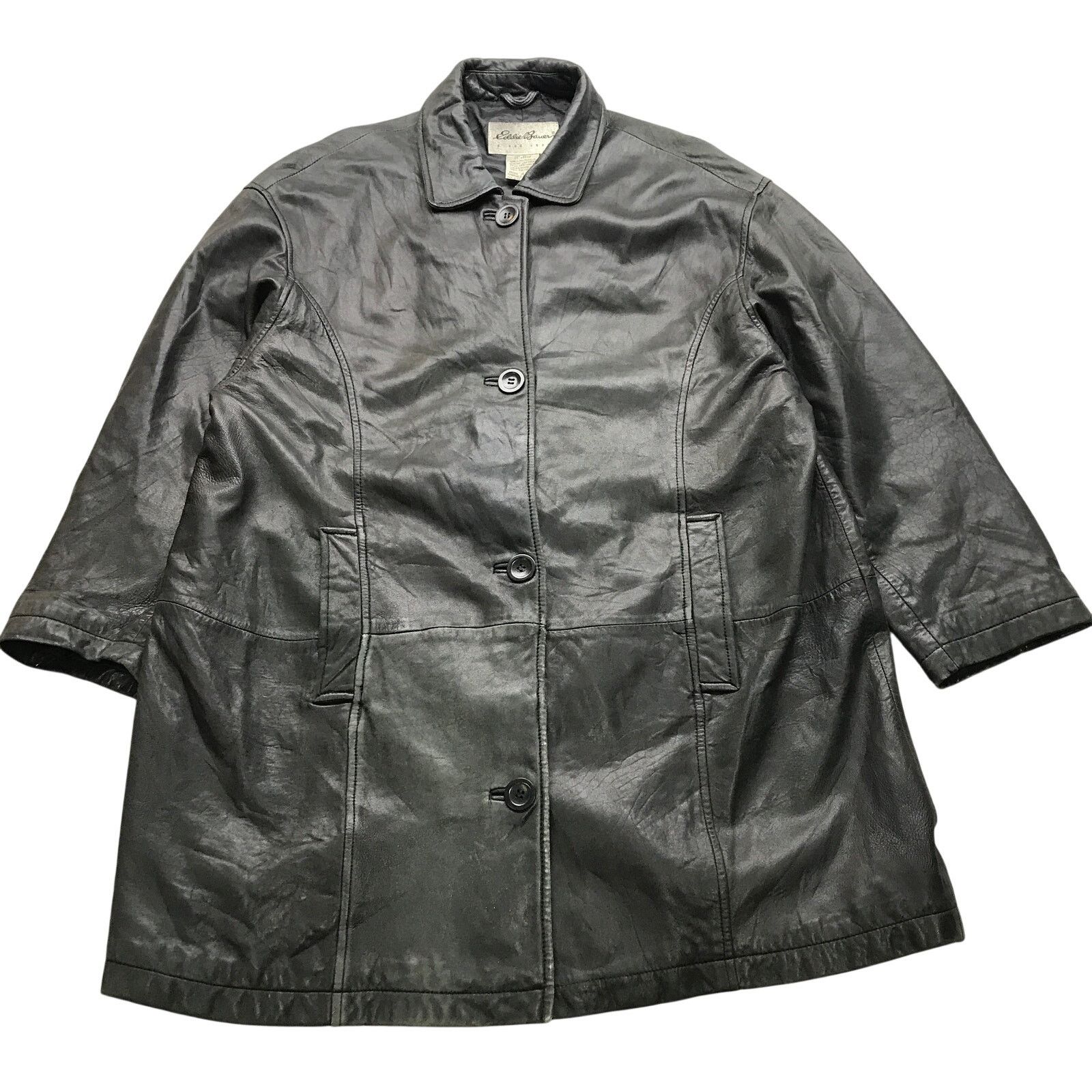 Eddie Bauer Eddie Bauer Genuine Leather Jacket Women's Large Long Sleeve Size L / US 10 / IT 46 - 1 Thumbnail