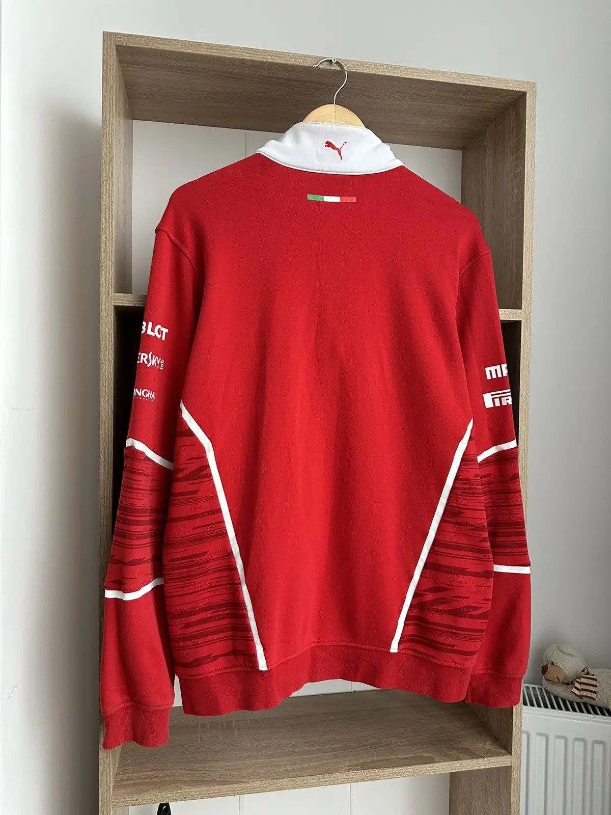 Ferrari × Vintage Vintage Ferrari Racing Rugby Sweatshirt Red Formula Uno Size US L / EU 52-54 / 3 - 15 Thumbnail