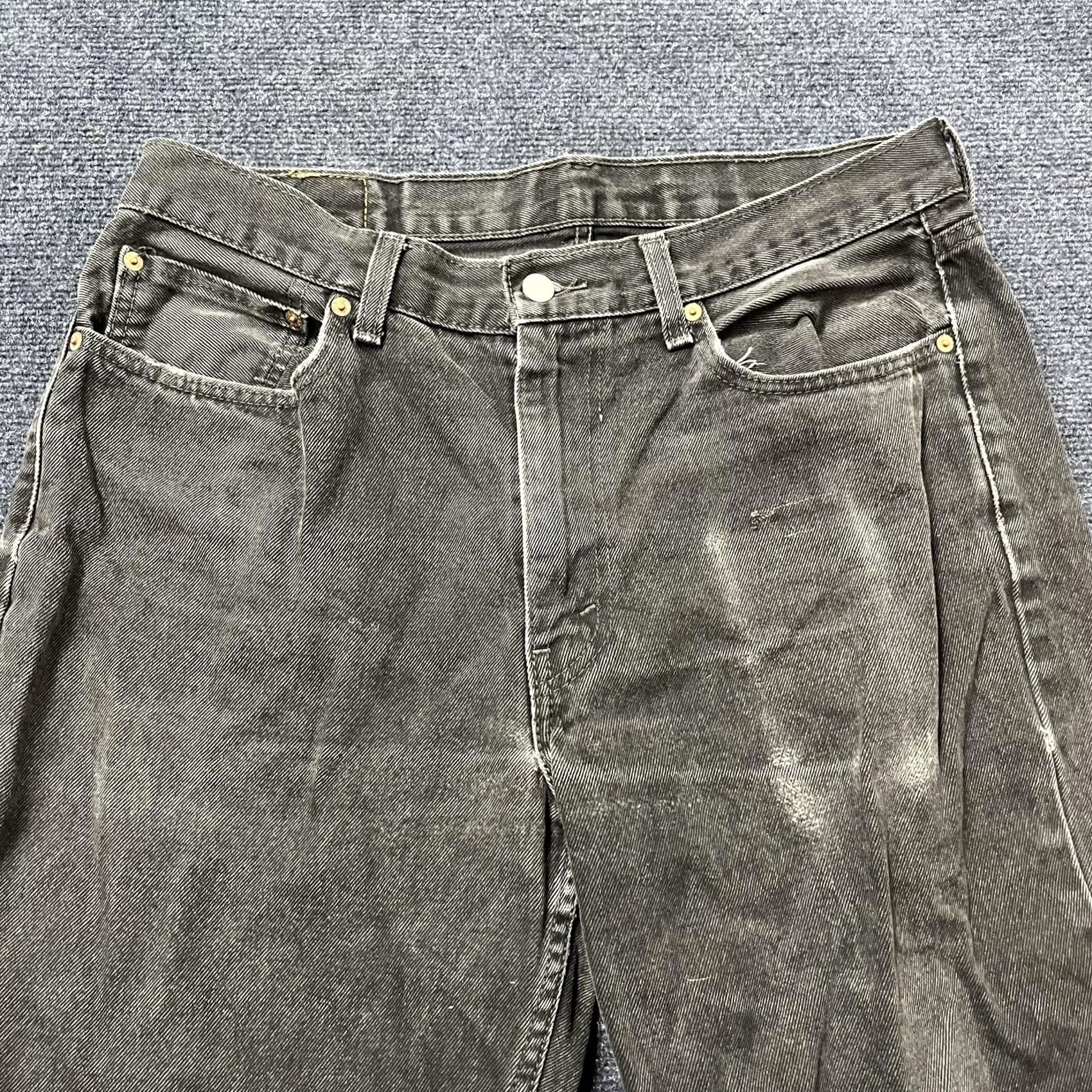 Levi's Levi's 550 Jeans Mens 36x34 Relaxed Tapered Fit Denim Gray Black Charcoal Wash Pockets Zip Fly Leather Patch Vintage No Size US 36 / EU 52 - 3 Thumbnail