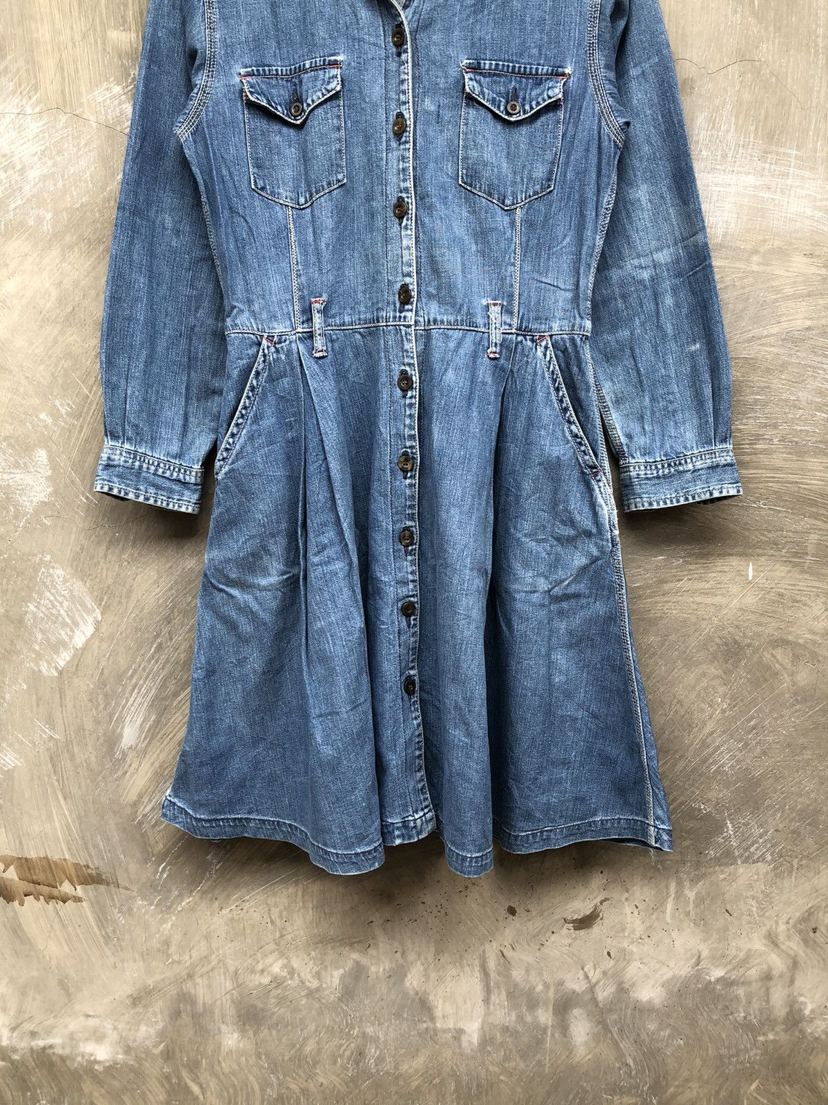 45rpm 45 RPM Studio Denim Women Midi Dress Size M / US 6-8 / IT 42-44 - 3 Thumbnail