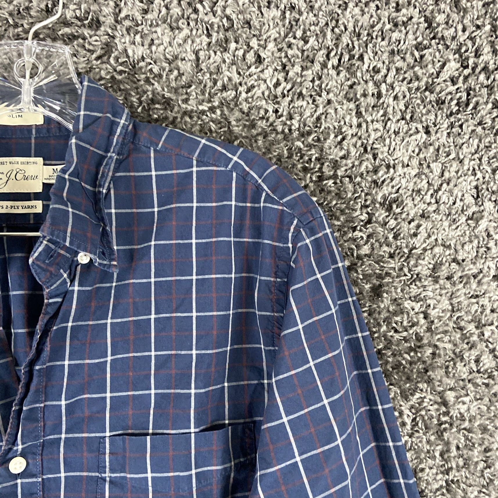 J.Crew J.CREW Men's Long Sleeve Blue Plaid Button-Up Shirt Size M Size US M / EU 48-50 / 2 - 4 Thumbnail