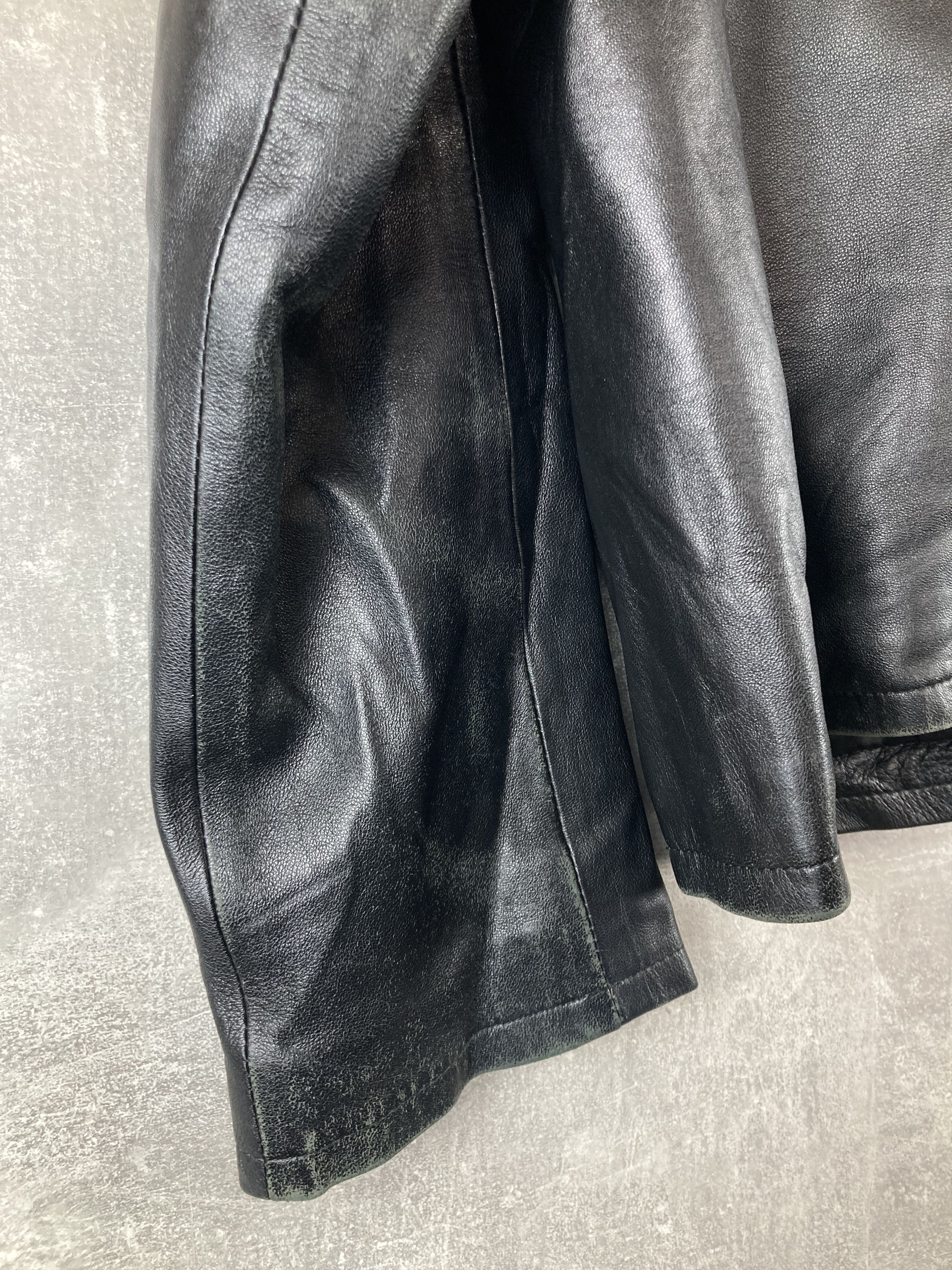Valentino Vintage Valentino Jeans black avant garde leather jacket Size XL / US 12-14 / IT 48-50 - 8 Thumbnail