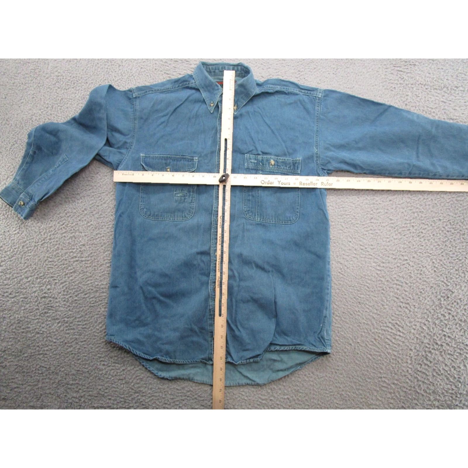 Denime VINTAGE Colter Denim Shirt Men’s M Blue 90's Western Button-Up Long Sleeve Casual Workwear Collared Size US M / EU 48-50 / 2 - 3 Thumbnail
