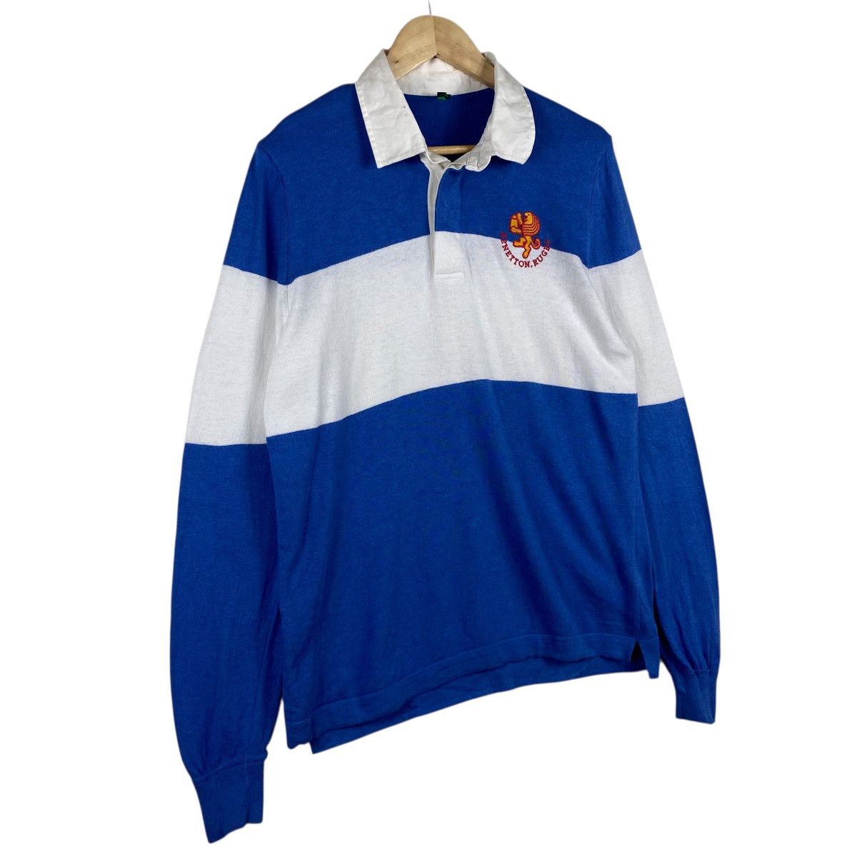 Benetton 💥 VTG BENETTON POLO RUGBY SHIRT Size US L / EU 52-54 / 3 - 2 Thumbnail