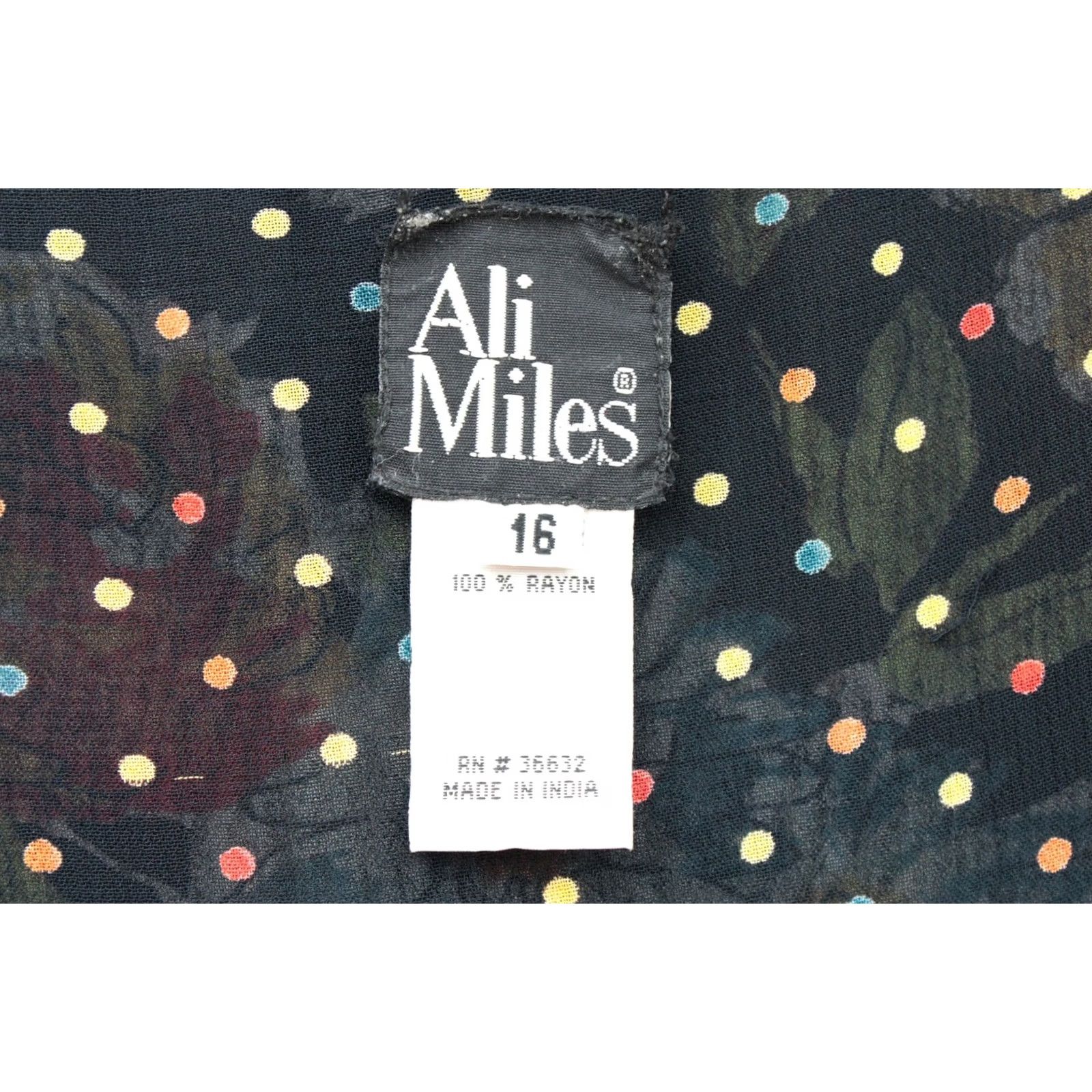 Vintage VINTAGE Ali Miles Maxi Skirt Womens 16 Reversable Boho Floral Polka Dots Witchy Summer Skirt Womens - Size 38" / US 16 / IT 52 - 6 Thumbnail