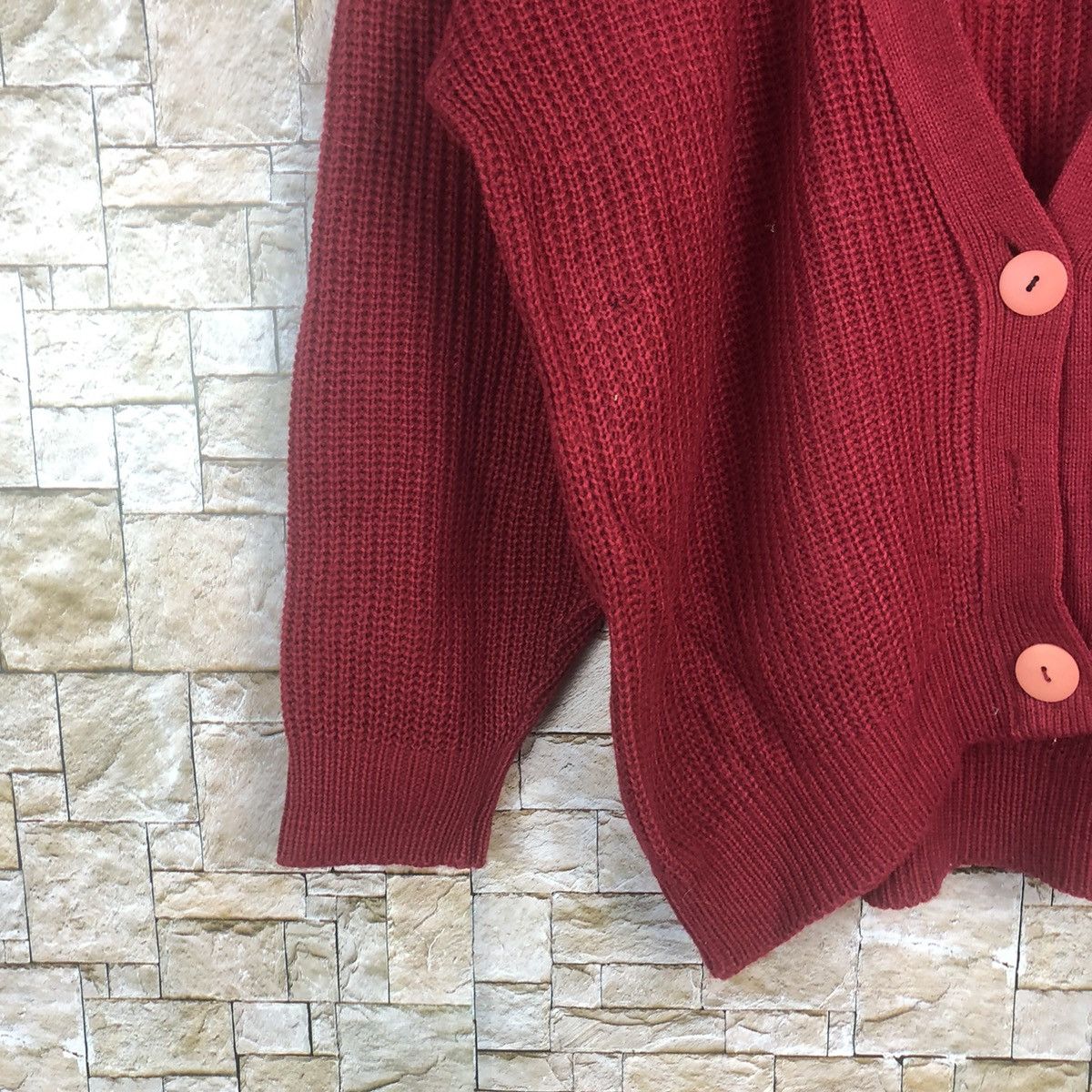 Homespun Knitwear × Japanese Brand Ladies Knit Costume vintage japan Red Cardigan #A20 Size US M / EU 48-50 / 2 - 4 Thumbnail