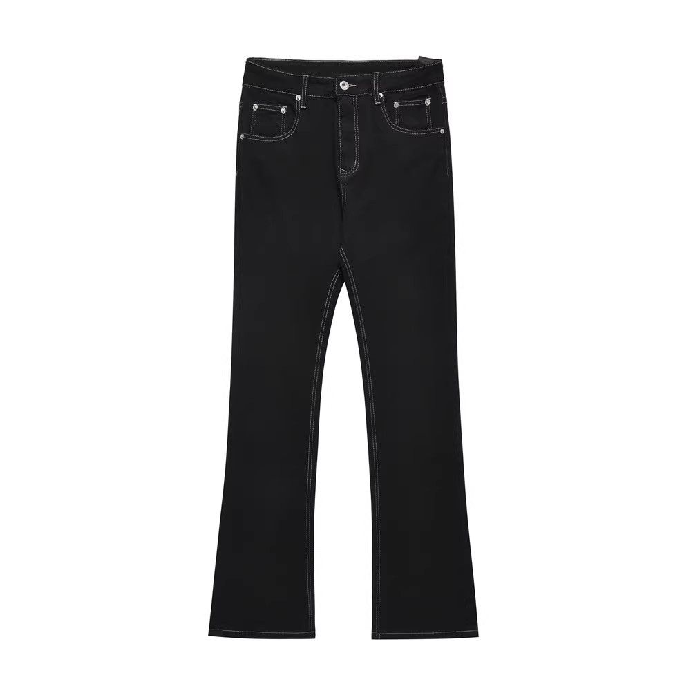 American street trend fashion cool wide leg flared jeans