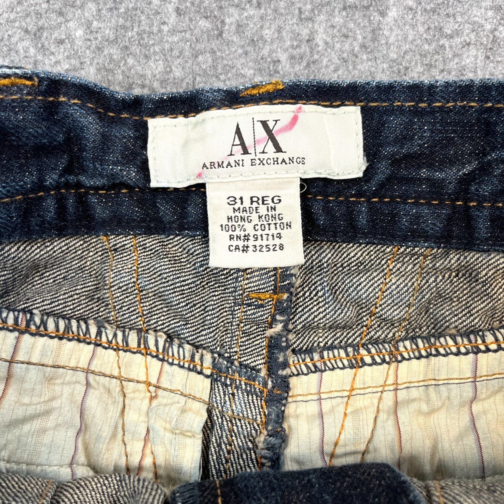Armani Exchange Armani Exchange Jeans Regular Straight 31 Dark Wash Blue Vintage Y2K Mens Size 31 Jeans Regular Denim 5-Pocket Blue Mens Size US 31 - 7 Thumbnail