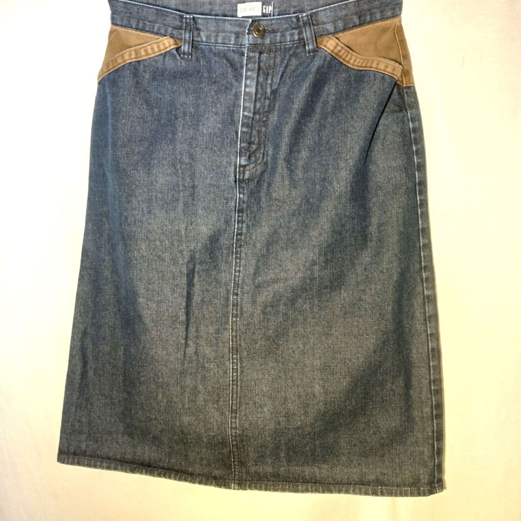 Gap VINTAGE Gap Denim Jean Skirt Midi Western Classic OCR? [Note: This is invalid; please provide proper original title to refine.] Size 34" / US 12 / IT 48 - 2 Thumbnail