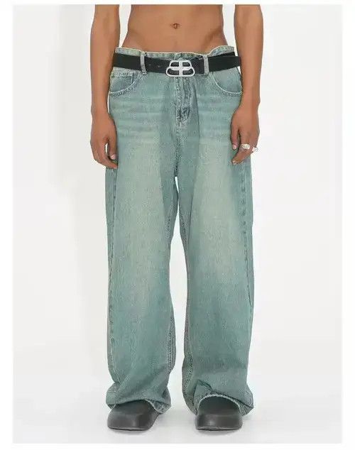Designer × Japanese Brand × Jean y2k hiphop distressed baggy jeans Size US 30 / EU 46 - 1 Thumbnail