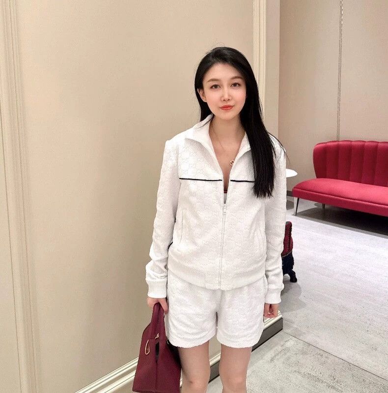 Gucci Gucci White logo jacquard full print cotton stand-up colla Size US M / EU 48-50 / 2 - 8 Thumbnail