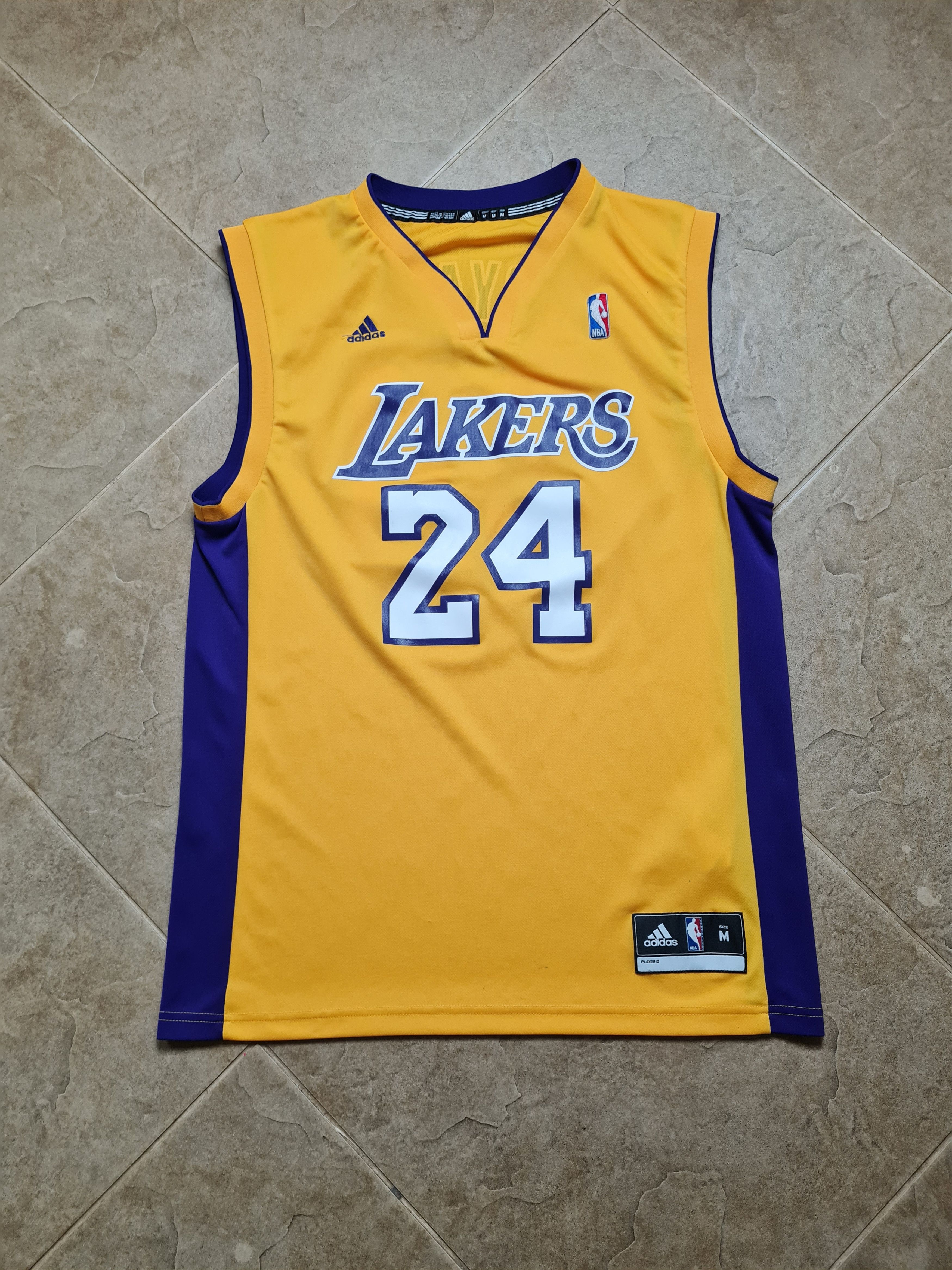 Adidas Adidas NBA Lakers #24 Bryant 2013 Yellow Men’s Shirts Size M Size US M / EU 48-50 / 2 - 7 Thumbnail