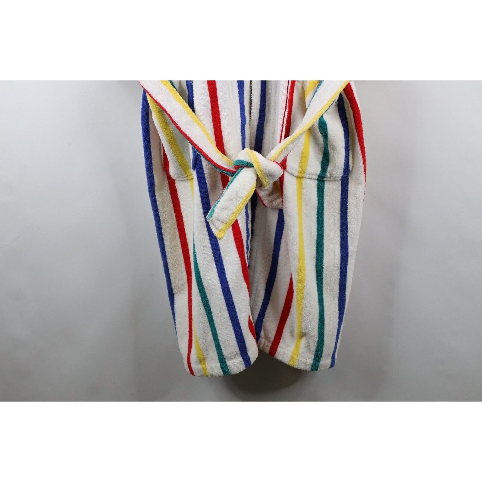 Vintage Vintage 90s Streetwear Terry Cloth Rainbow Striped Robe Size US L / EU 52-54 / 3 - 4 Thumbnail