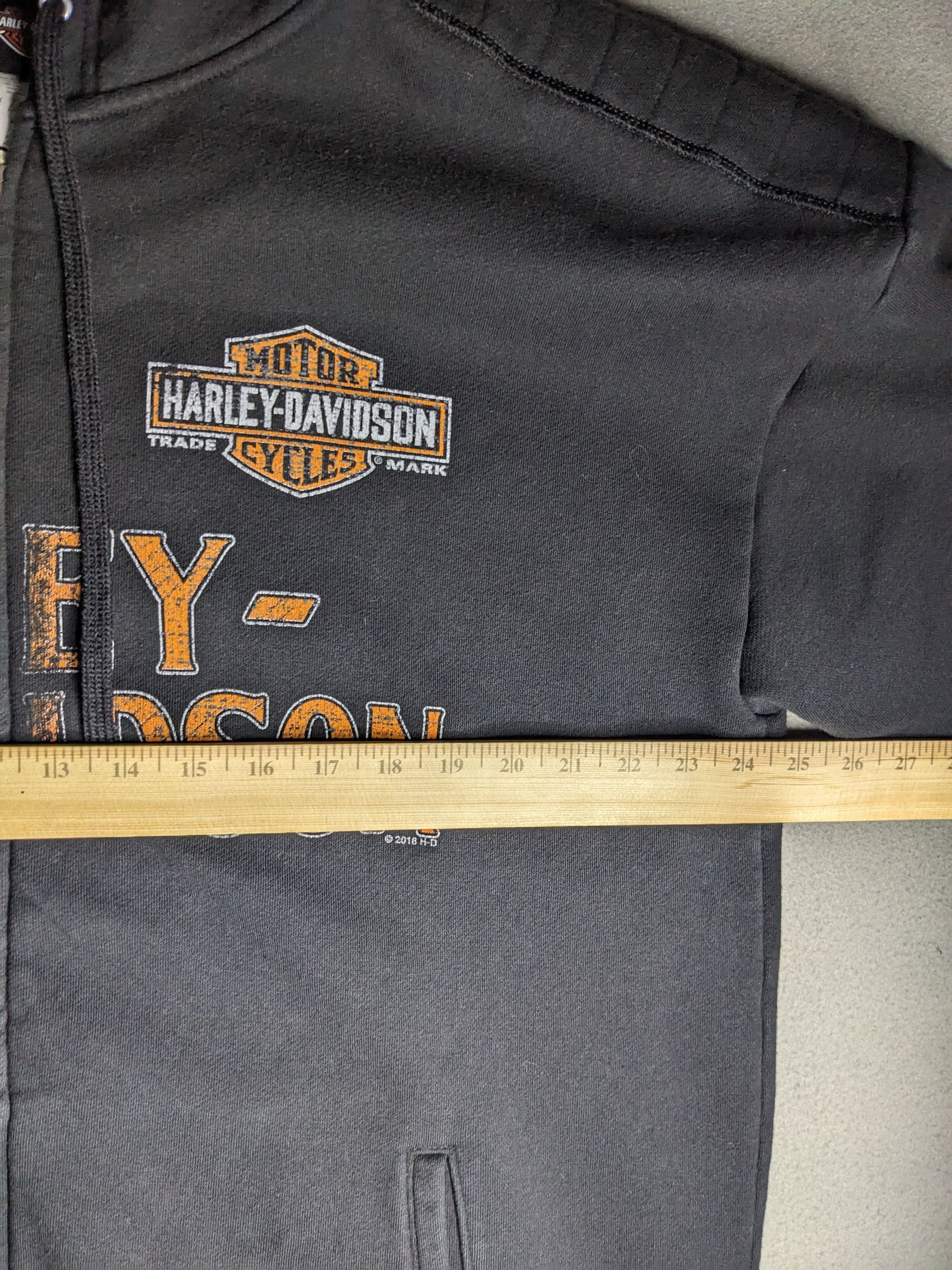 Harley Davidson Harley Davidson Full Zip Sweater Sz XL Black Graphic Hoodie Size US XL / EU 56 / 4 - 10 Thumbnail