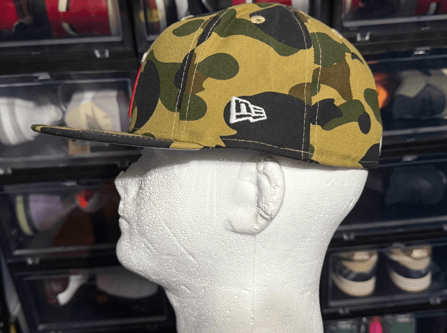 bape NEW ERA 59FIFTY CAP GREEN L （7 1/2） BAPE x MLB New Era 59Fifty Fitted Cap Angels Green 7 1/2