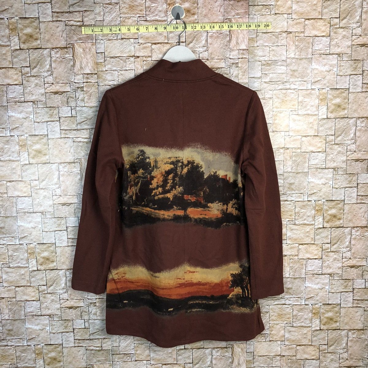 Homespun Knitwear Kaorgin art painting vintage Brown Knitwear #A300 Size US M / EU 48-50 / 2 - 10 Thumbnail