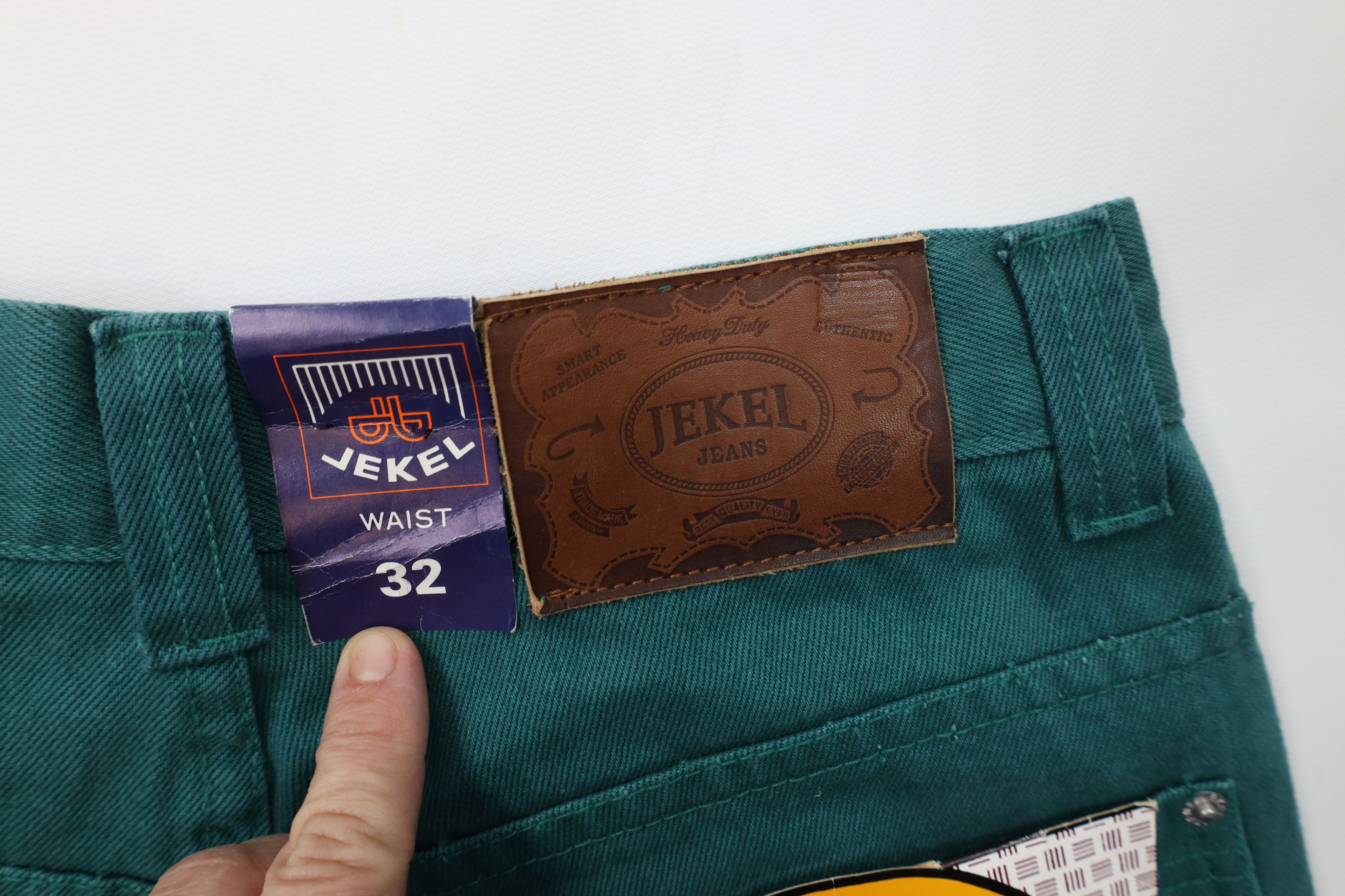 Vintage Deadstock Vintage 90s Streetwear Fit Skateboard Jeans Green Size US 32 / EU 48 - 16 Thumbnail