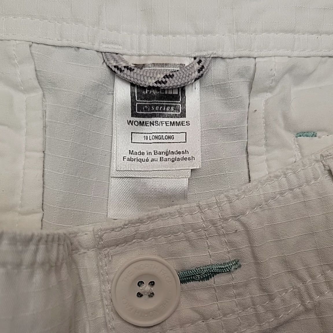The North Face VINTAGE The North Face Shorts Women 10 White Ripstop 100% Cotton Cargo Utility Hiking Gorp Size 32" / US 10 / IT 46 - 3 Thumbnail
