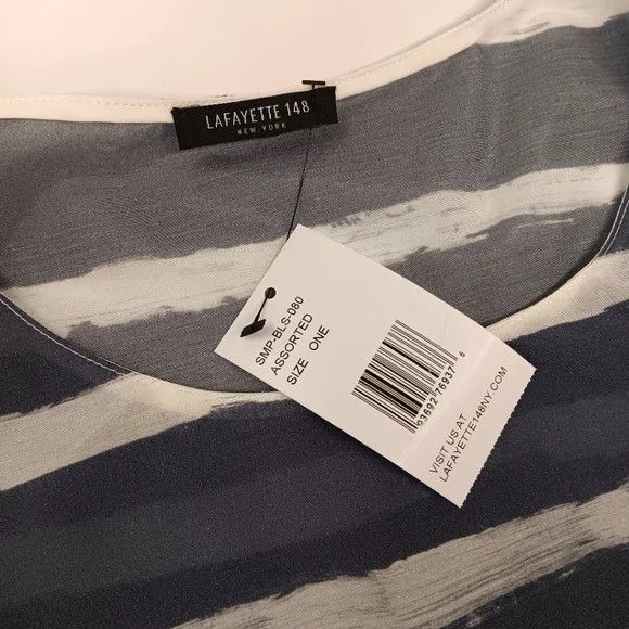 Lafayette 148 LAFAYETTE 148 NEW YORK Finley Striped Silk Blouse - Small Size S / US 4 / IT 40 - 7 Thumbnail