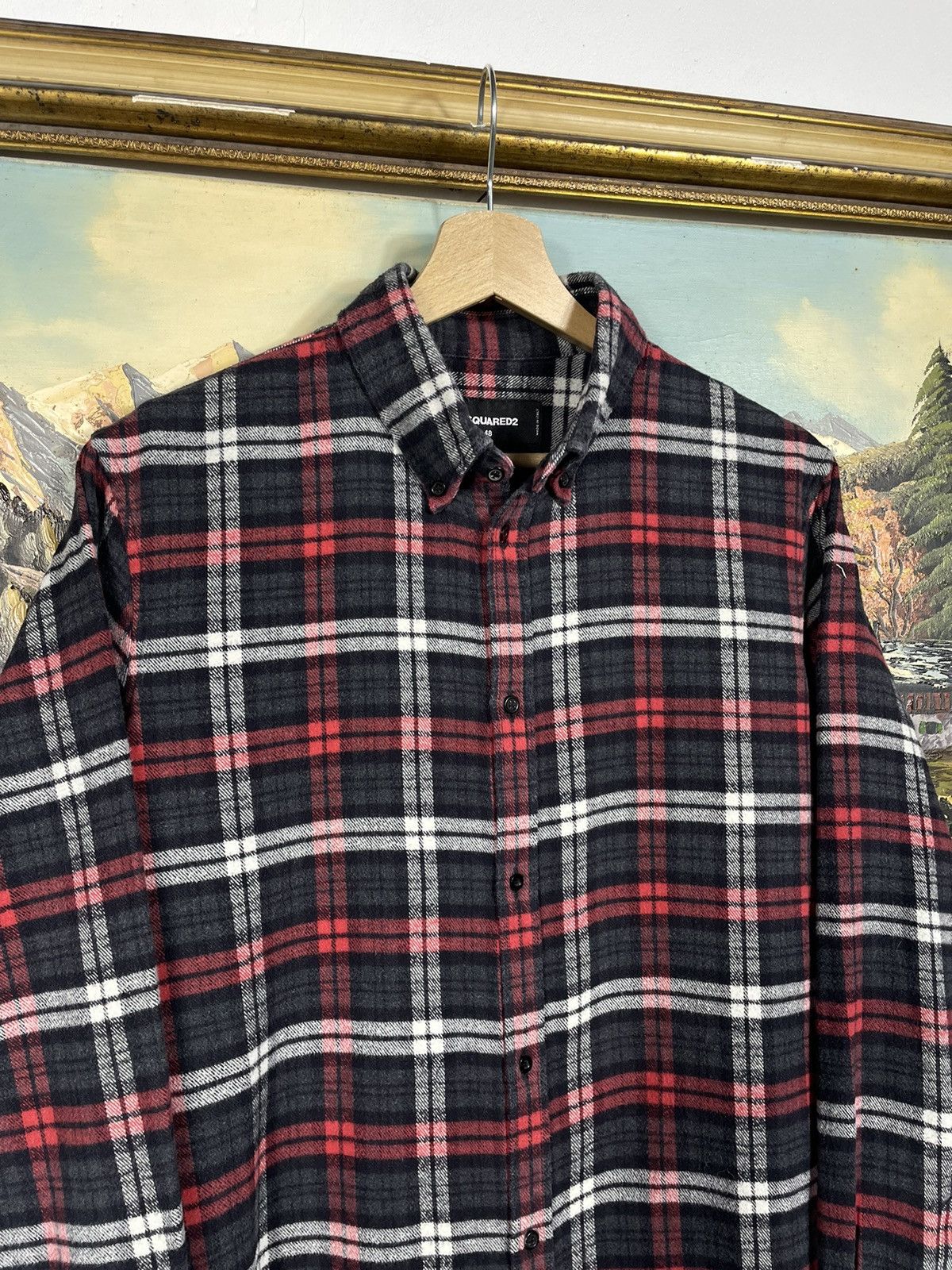 Designer × Dsquared2 Dsq2 Daquared2 Button Ups Flannel Shirt Multicolor Checkered Size US M / EU 48-50 / 2 - 4 Thumbnail