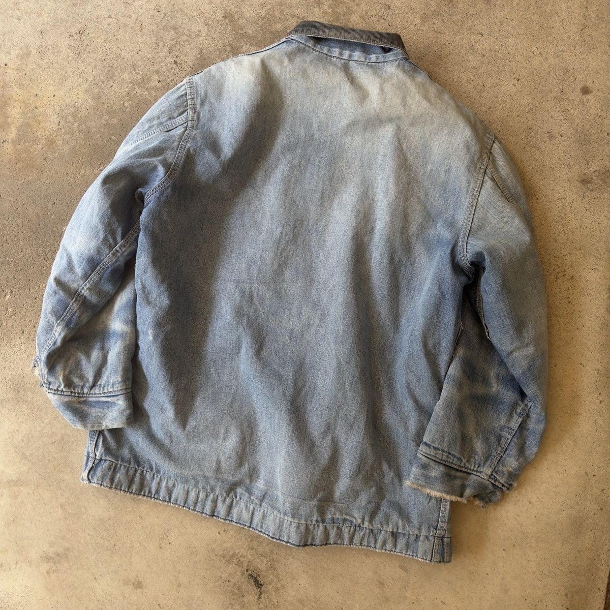 Vintage Sears Thrashed Faded Distressed Chore Coat ERD Grunge RRL Size US L / EU 52-54 / 3 - 11 Thumbnail